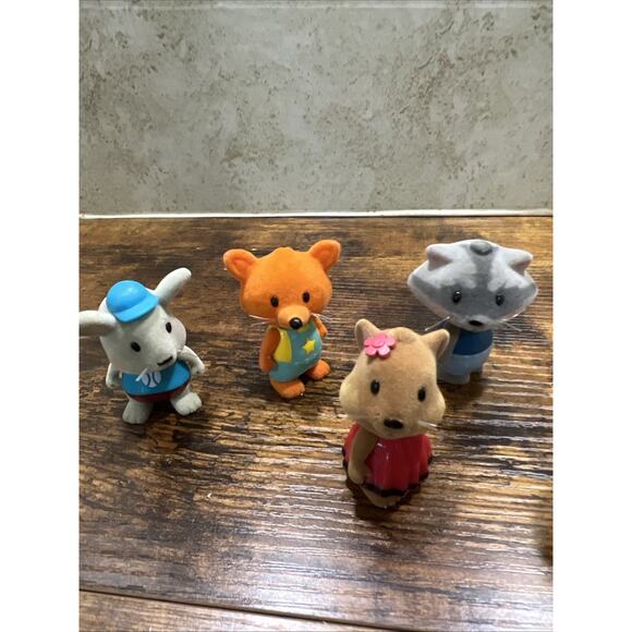 Li’l Woodzeez Bobbleez Lot Of8Cow Duck Raccoon Owl Fox Mouse Squirrel Dog Read - Picture 2 of 7